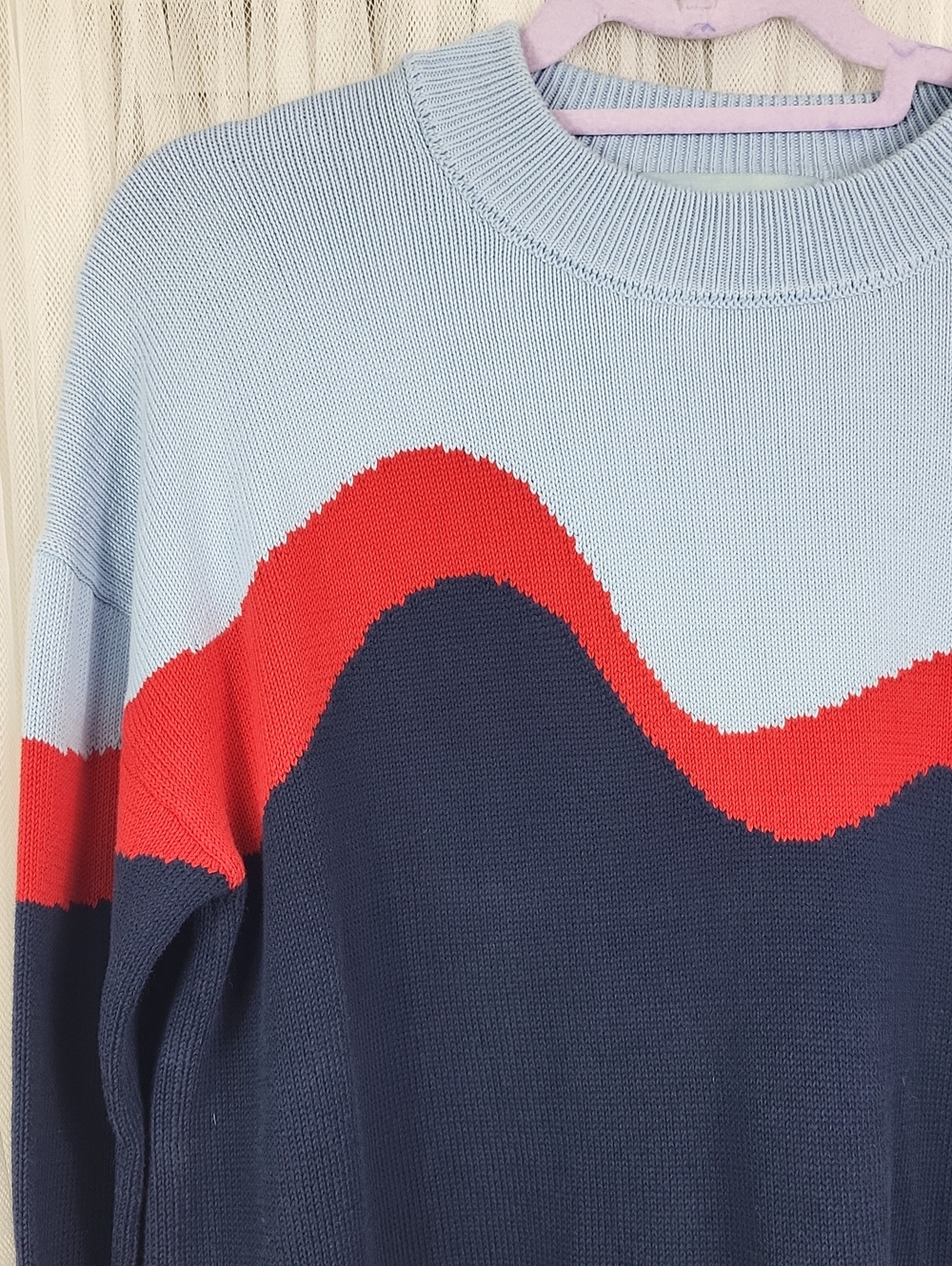 TUCKERNUCK blue jersey stripe cotton warren Sweater. Size S - Picture 7 of 10